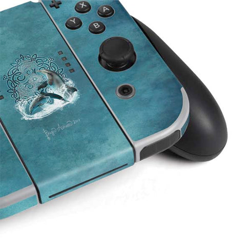 Brigid Ashwood Celtic Dolphin Nintendo Switch OLED (2021) Skin